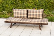 MERXX Gartenbank »Daybed Rattan«, BxTxH: 172x64x78 cm, mit Auflage und Rückenkissen