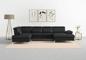 sit&more Wohnlandschaft »Cabrio«, Sitztiefenverstellung und Federkern, jeweils inklusive 3 Nierenkissen