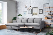 exxpo - sofa fashion Ecksofa »WALPY«, L-Form, wahlweise mit Bettfunktion und Bettkasten, in Cord
