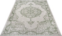 White Label - Teppich In-& Outdoor - 80 x 150 cm; - Creme, Grün