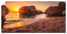 Artland Wandbild »Sonnenuntergang und Strand«