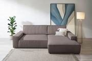 Home affaire Ecksofa »NEU: SHERWOOD XXL 284, Big-Sofa L-Form, tiefe Sitzfläche 95 cm, Cord«, Recamiere rechts/links, als Schlafsofa stellbar, Cord u. Leinenoptik