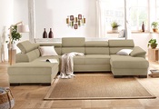 Home affaire Wohnlandschaft »Mika«, wahlweise mit Bettfunktion