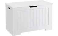 Songmics - Aufbewahrungskiste für Spielzeuge Weiss, Holz 76 x 48 x 40 cm (B x H x T) LHS11WT