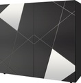 LC Highboard »Vittoria Highboard«, Breite 121 cm, Front mit Siebdruck und Spiegel