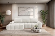 INOSIGN Ecksofa »AZITA klein optionale Schlafsofa mit Bettkasten, B/T/H: 270/166,5/84cm«, L-Form mit Wellenunterfederung, Bubble-Optik