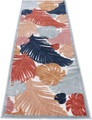 carpetfine Läufer »Deja 104«, rechteckig, 4 mm Höhe, robustes Flachgewebe, Motiv- Floral Palmenblätter, Hoch-Tief Effekt, In- und Outdoor geeignet, Wetterfest und UV-beständig für Balkon, Terrasse, Garten, Aussenbereich,Wohnzimmer, Schlafzimme