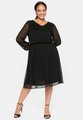 Sheego Abendkleid, mit 3D-Effekt, mit Unterkleid