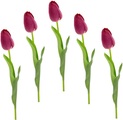 IGEA, I.GE.A. Kunstblume »Real Touch Tulpen«, (5 St.), 5er Set künstliche Tulpenknospen, Kunstblumen, Stielblume