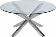 ANDAS, andas Couchtisch »Hanna«, mit Glastischplatte aus klarem Glas und Chrom Gestell