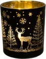 Creativ deco Teelichthalter »Weihnachtsdeko«, (4 St.), mit goldfarbener Innenseite