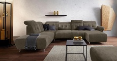 Places of Style Wohnlandschaft »Manhattan«, 2 Sitze mit elektrischer Relaxfunktion, verstellbare Armlehnen