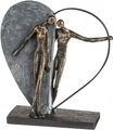 Casablanca by Gilde Dekofigur »Skulptur Herzklopfen, bronzefarben/grau«, Dekoobjekt, Höhe 31, Wohnzimmer