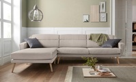 andas Ecksofa »Bille«, mit Naht im Rückenkissen und Beinen aus Eichenholz, Design by Morten Georgsen