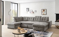 exxpo - sofa fashion Wohnlandschaft, (4 St.), 6x Kopfteilverstellung, Wahlweise mit Bettfunktion und Bettkasten