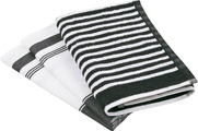 ROSS Geschirrtuch »Exclusiv«, (Set, 3 tlg.), 1x Küchen-Frottiertuch 50x50 cm Streifen und 2 Geschirrtücher 50x70 cm mit Gartenkräutern