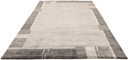 morgenland Wollteppich »Nepal Teppich handgeknüpft anthrazit«, rechteckig, 18 mm Höhe
