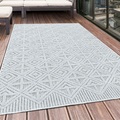Ayyildiz Teppiche Teppich, rechteckig, 8 mm Höhe, Flachflor mit Hoch-Tief-Struktur, In-und Outdoor geeignet