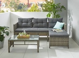 KONIFERA Gartenlounge-Set »Cádiz«, (Set, 7 tlg., 1x Eckbank, 1x Tisch 80x45x37), inkl. Sitz- u. Rückenkissen
