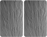WENKO Herdblende-/Abdeckplatte ´´Schiefer´´, Glas, (Set, 2-tlg.)