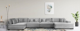 Guido Maria Kretschmer Home&Living Wohnlandschaft »Skara«, (5 St.), Lounge-Sofa mit Federkern-Polsterung, in vielen Bezugsvarianten, auch recycelt