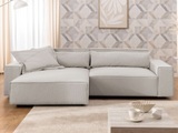 GOODproduct Ecksofa »KINLEE Design-Sofa mit Recamiere rechts/links, Masse B/T/H 251/144/70cm« L-Form mit Wellenunterfederung, ohne Bettfunktion, modern und beguem