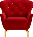 sit&more Sessel »Orient 3 V«, inkl. 1 Zierkissen mit Strass-Stein, goldfarbene Metallfüsse