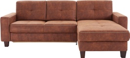 Places of Style Ecksofa »Casoria«, Recamiere wahlweise mit elektrischer Relaxfunktion, 2-Sitzer-Element optional mit Vorziehsitz und Bettkasten, Bezug mit Kreuznaht, inkl. Federkern-Polsterung