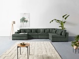Guido Maria Kretschmer Home&Living Wohnlandschaft »Skara«, (5 St.), Lounge-Sofa mit Federkern-Polsterung, in vielen Bezugsvarianten, auch recycelt