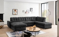 exxpo - sofa fashion Wohnlandschaft, (4 St.), 6x Kopfteilverstellung, Wahlweise mit Bettfunktion und Bettkasten