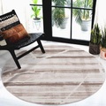 Carpet City Teppich »Moda«, rund, 11 mm Höhe, Kurzflor, Modern, Streifen-Muster, Wohnzimmer