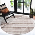 Carpet City Teppich »Moda«, rund, 11 mm Höhe, Kurzflor, Modern, Streifen-Muster, Wohnzimmer