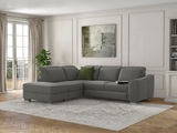 sit&more Ecksofa »Durness«, mit Federkern und hochwertigen Edelstahlfüssen, wahlweise mit Kopfteilverstellung, Bettfunktion und Stauraum oder mit Bettfunktion und Bettkasten
