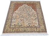 morgenland Seidenteppich »Seidenteppich - Kaschmir Seide - 124 x 76 cm - beige«, rechteckig, 4 mm Höhe, Wohnzimmer, Handgeknüpft, Einzelstück mit Zertifikat