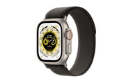 APPLE Watch Ultra (GPS + Cellular) 49 mm - Smartwatch (S/M 130 - 180 mm, Doppellagigen Nylon-Maschengewebe, Titanium/Black/Gray)