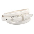 Anthoni Crown 1, 4 cm schmaler Ledergürtel in Weiss