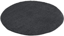 Carpet City Hochflor-Teppich »Plainy«, rund, 30 mm Höhe, Polyester, Langflor Uni Taupe, Wohnzimmer