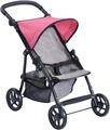 Knorrtoys, knorr® toys Puppenbuggy Liba - jeans grey - rosa/pink