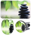 Sanilo Badaccessoires-Sets »Harmony«, (Komplett-Set, 3 tlg.), bestehend aus WC-Sitz, Badteppich und Waschbeckenstöpsel