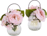 Home affaire Kunstblume »Rosen im Glas« (2er Set)