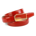 Anthoni Crown 2, 4 cm schmaler Ledergürtel in Rot