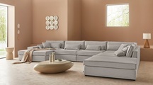 LeGer Home by Lena Gercke Wohnlandschaft »Joreen«, 6 Teile, zusammengesetzt aus Modulen, in vielen Bezugsqualitäten und Farben, fester Sitzkomfort