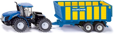 Siku, New Holland T9 Traktor mit Silage Silo