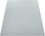 Paco Home Teppich »Namur 326«, rechteckig, 6 mm Höhe, Kurzflor, Uni-Farben, geometrisches Muster mit 3D-Effekt, In- und Outdoor geeignet, Wohnzimmer