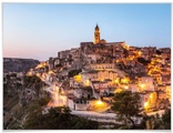 Wall-Art Poster »Matera Abend«, Schriftzug, (1 St.), Poster, Wandbild, Bild, Wandposter