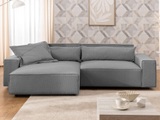 GOODproduct Ecksofa »KINLEE Design-Sofa mit Recamiere rechts/links, Masse B/T/H 251/144/70cm« L-Form mit Wellenunterfederung, ohne Bettfunktion, modern und beguem