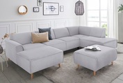 andas Wohnlandschaft »Janek«, mit Federkern und Keder in scandinavischem Design