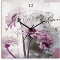 Artland, Artland Wanduhr »Fotocollage - Gerberas, lila«