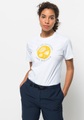 Jack Wolfskin T-Shirt aus Bio-Baumwolle Frauen Wild Flower T-Shirt Women XXL weiß white rush
