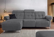 Places of Style Ecksofa »Manhattan«, 2 Sitze mit elektrischer Relaxfunktion, verstellbare Armlehnen